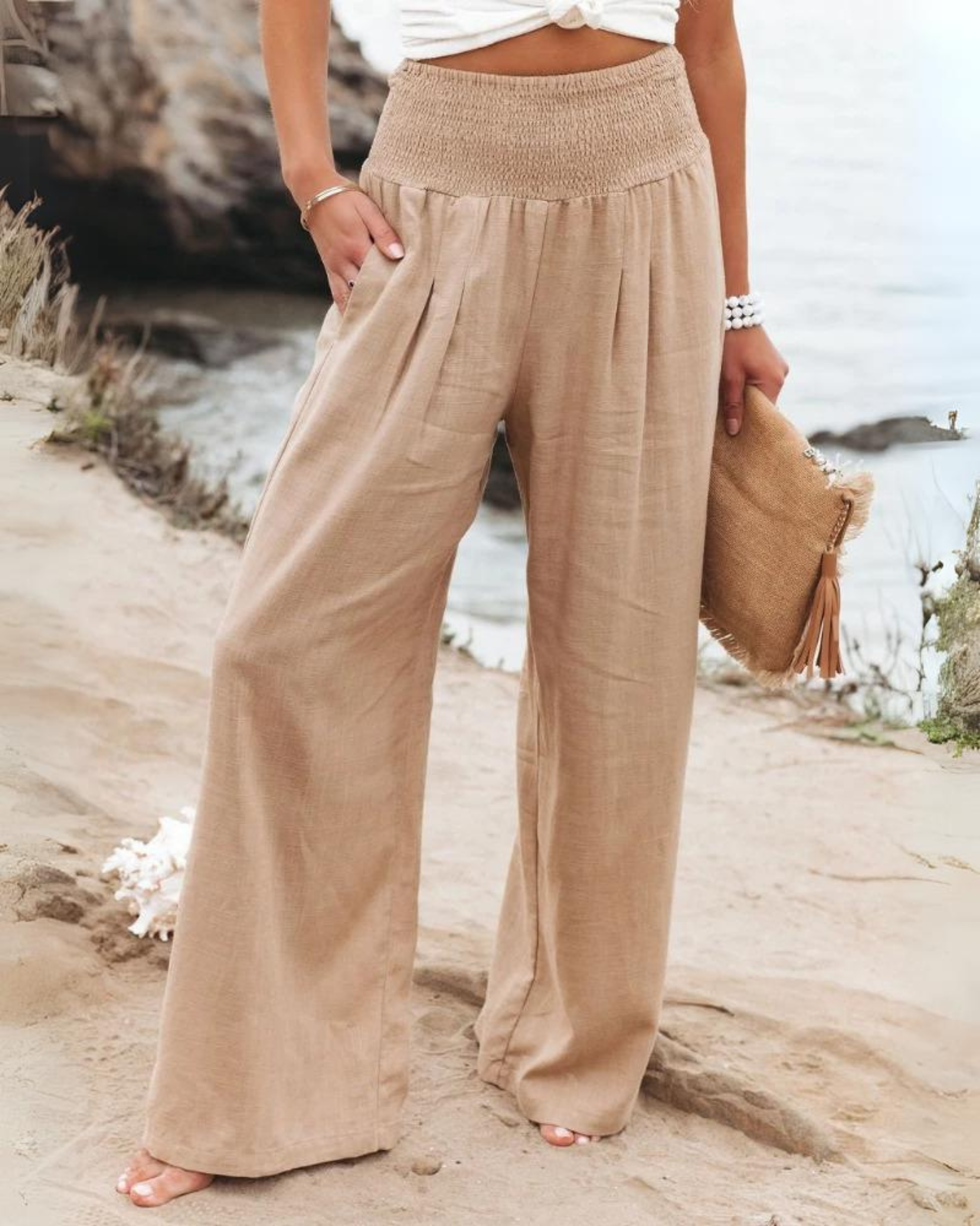 UBUD – Pantaloni a Vita Alta dal Comfort Raffinato