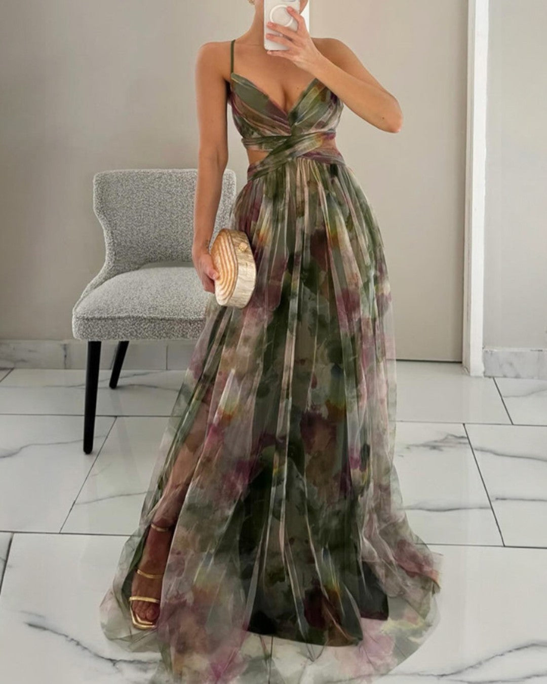 La Luce| Abito Maxi Eleganza Floreale