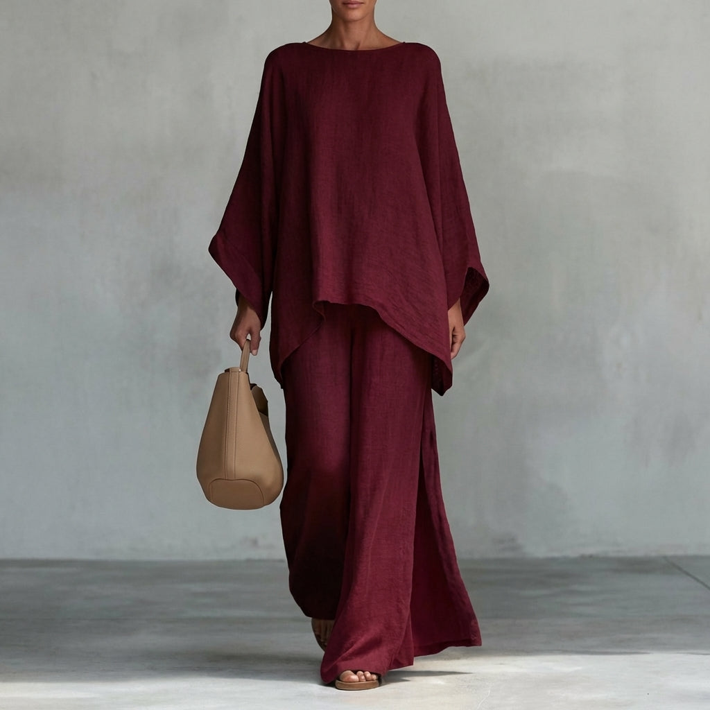 Albina | Completo di Due Pezzi con maniche lunghe e pantaloni larghi