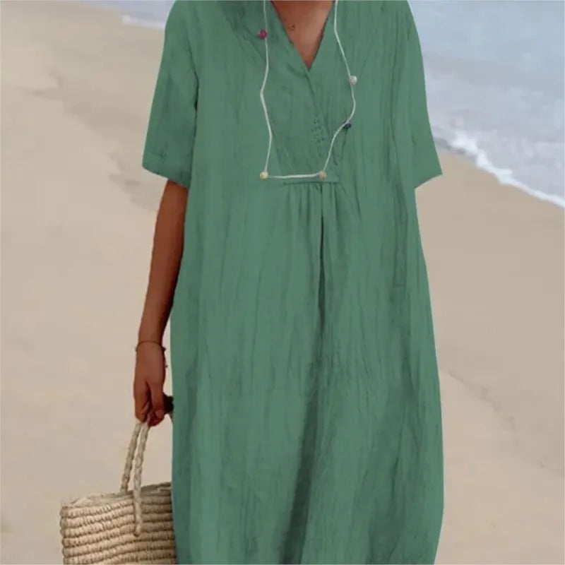 Silvana™ | Maxi Dress Testurizzato Relaxed