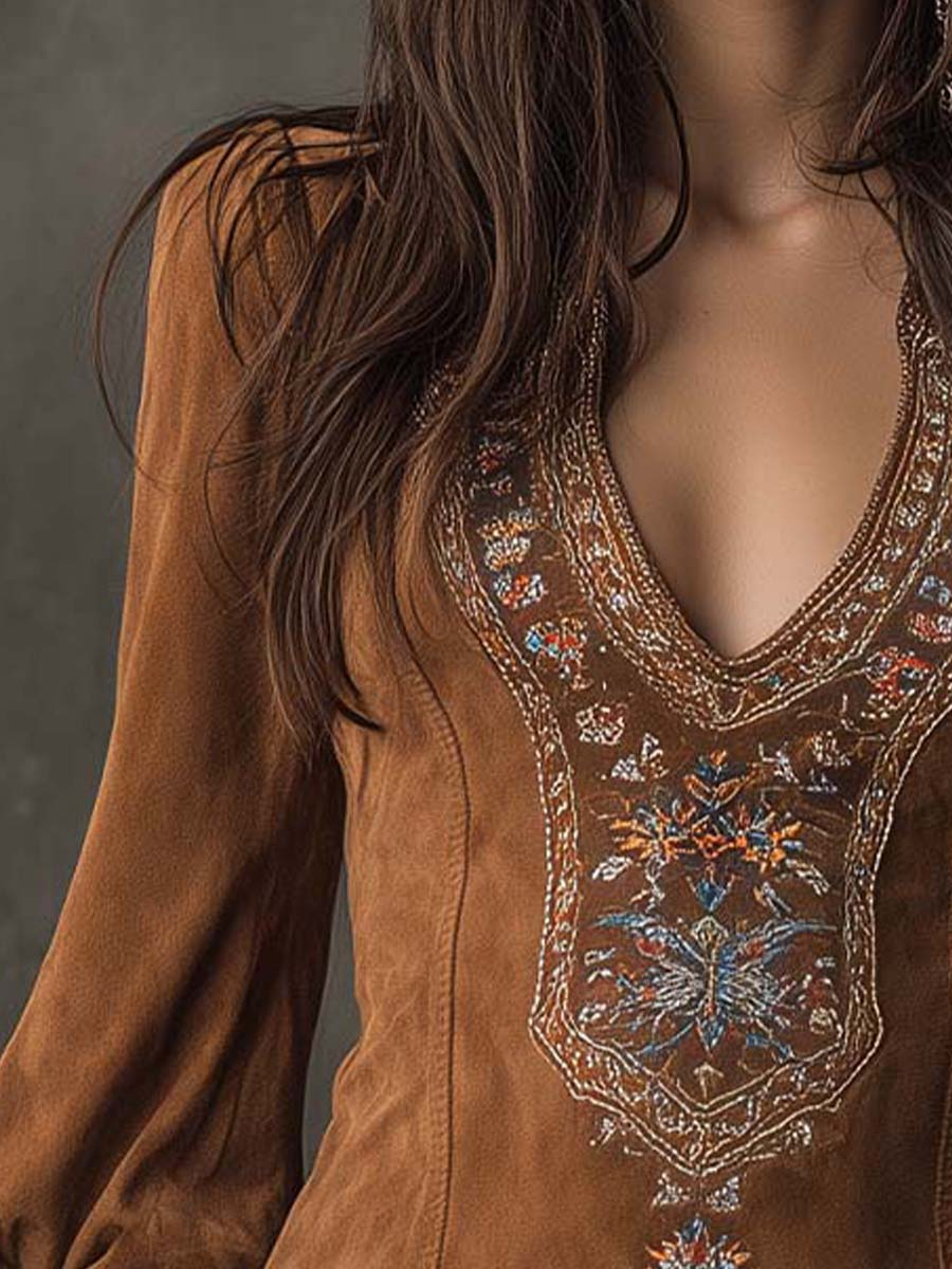 Sahara · Vestido mini vintage con bordado