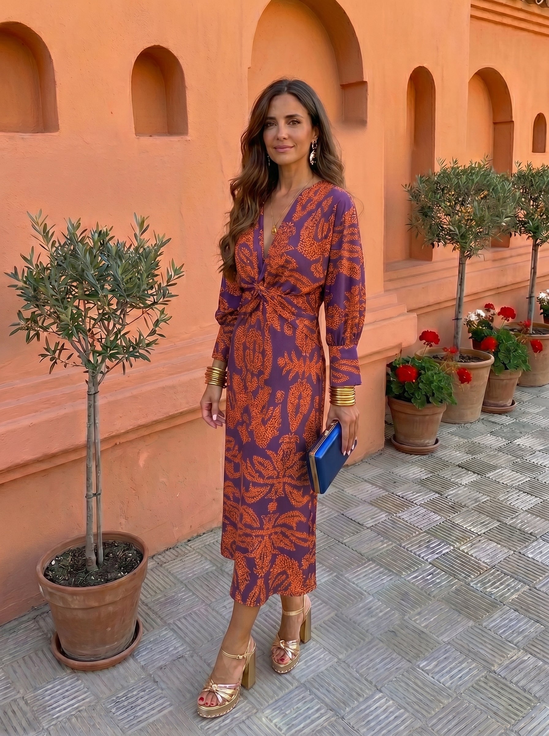 Silvia™ | Vestito midi con stampa