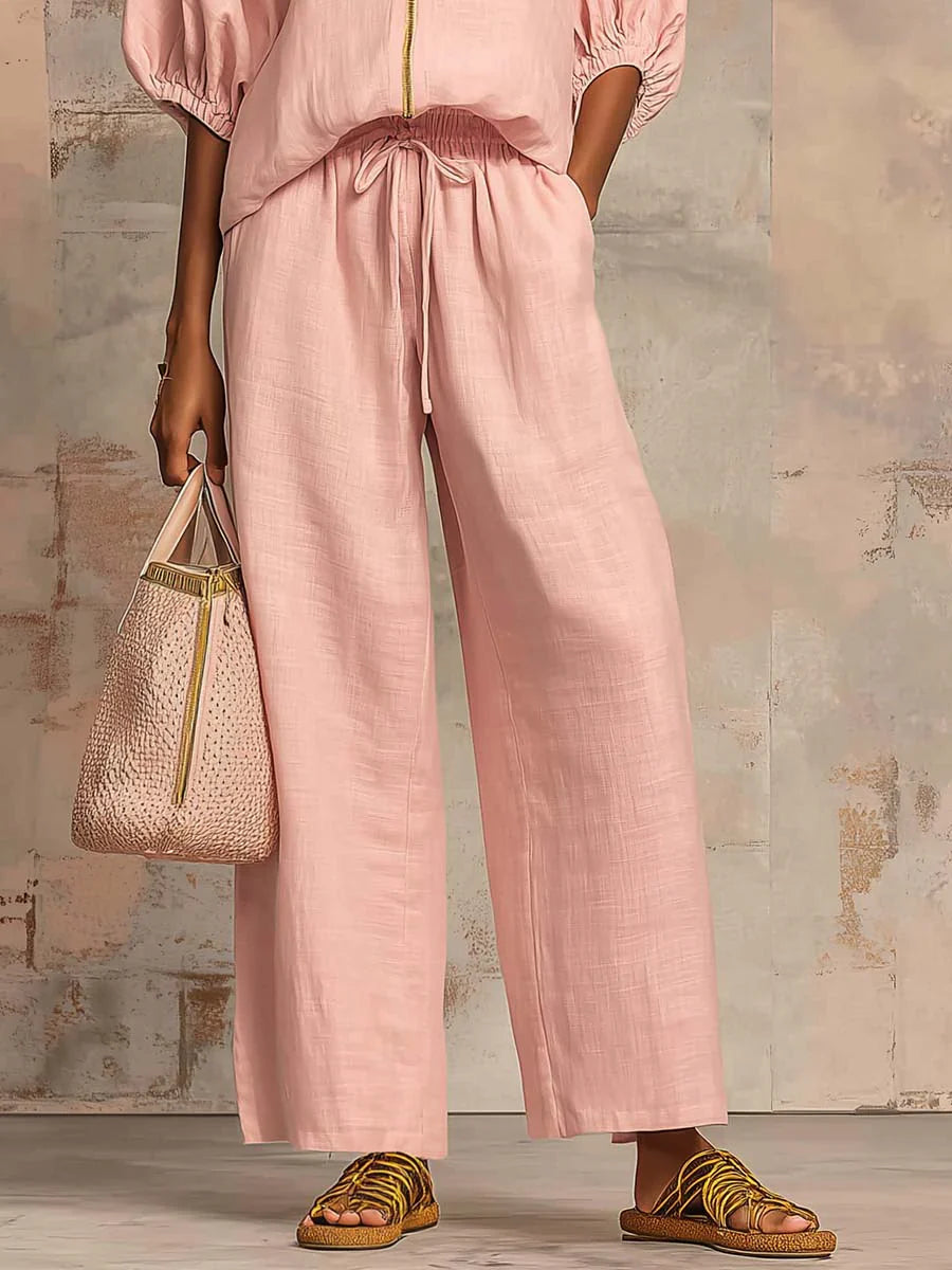 Agnese | Completo di due pezzi: Camicia dallo stile rilassato e pantaloni a gamba larga